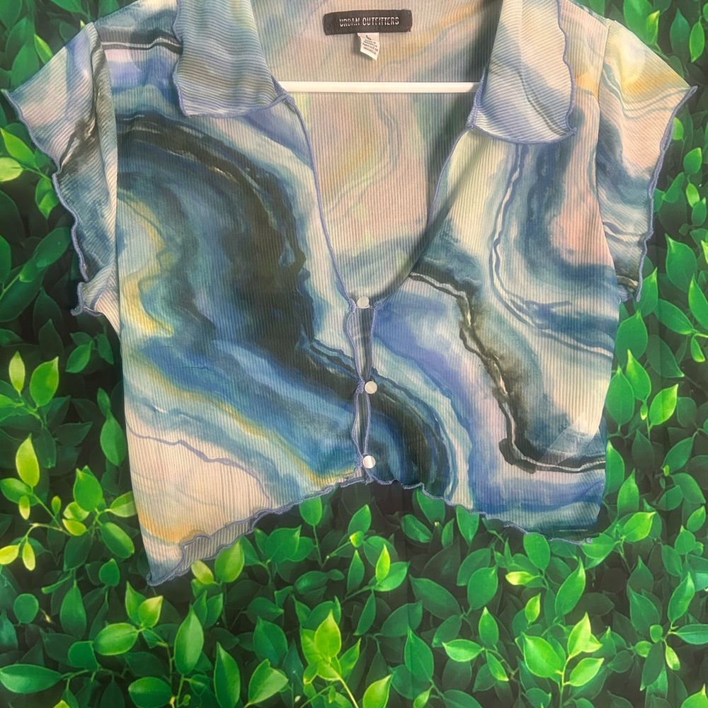 Women's Multicolor Button-Up Top